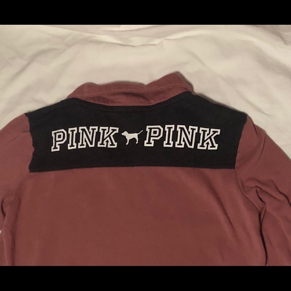 PINK slouchy half-zip sweater - Picture 3 of 3